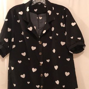Black Heart Shirt Dress